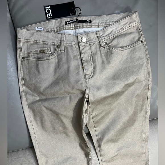 NWT - Ice Iceberg Gold Coated Straight Jeans - Size 31 - Picture 3 of 9